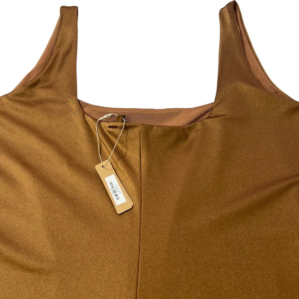 SKIMS All-In-One‎ Shine Square Neck Jumpsuit Caramel 4X - Picture 7 of 10